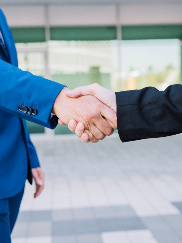 ATV rental in Paros agreement being finalized with a handshake